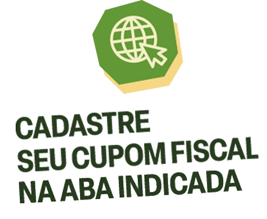 Cadastre seu cupom fiscal na aba indicada